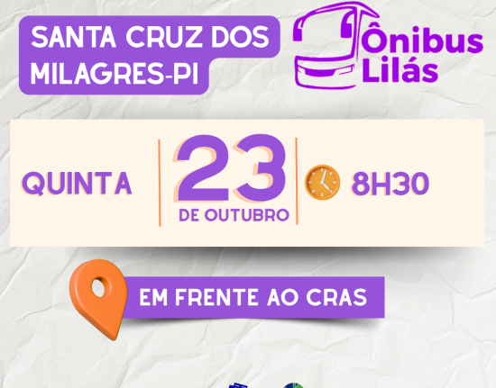 Ônibus Lilás leva atendimentos e serviços nesta quinta-feira (23)
