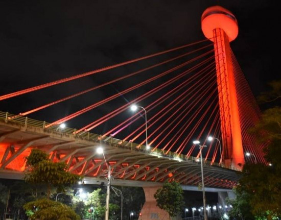 Ponte Estaiada ficará vermelha para alertar sobre a tuberculose