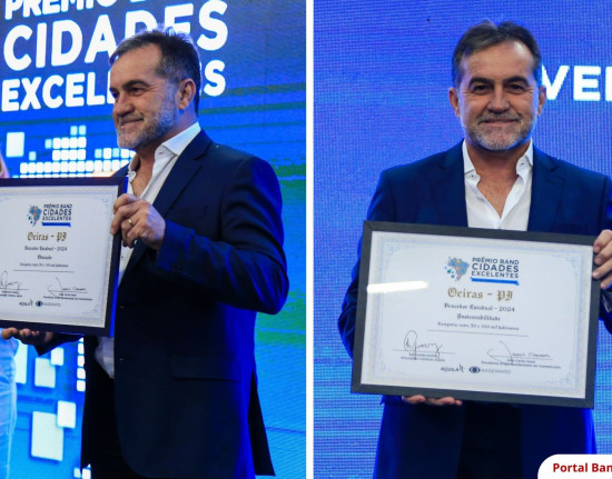 Oeiras conquista 1° lugar em Educação e Sustentabilidade no Prêmio Band Cidades Excelentes