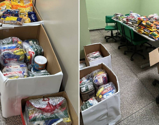 HUT entrega alimentos para instituições que beneficiam pacientes em situação de vulnerabilidade