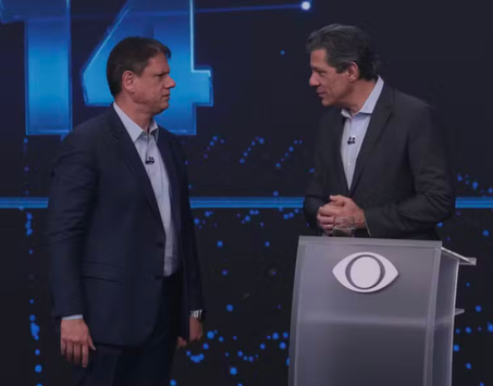 Segurança, Cracolândia e privatizações marcam debate entre Tarcísio e Haddad