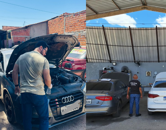 Quatro pessoas são presas por suspeita de roubo e adulteração de veículos