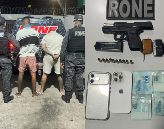 Dois homens são presos com pistola 9mm na zona Norte de Teresina