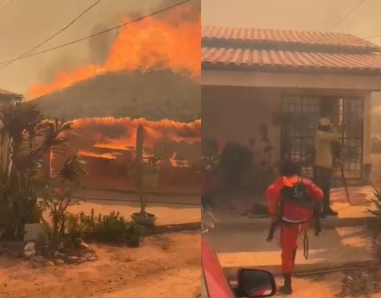 Incêndio em vegetação atinge sítio e mata galinhas em Bom Jesus