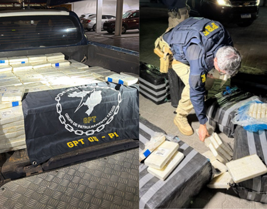 PRF encontra 475 kg de cocaína em carga de caminhão no Norte do Piauí