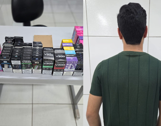 Jovem é preso com 128 cigarros eletrônicos que seriam vendidos em Timon