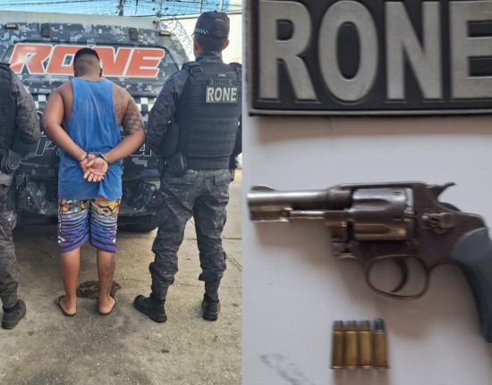 Homem com mandado por roubo é preso com arma na zona Norte