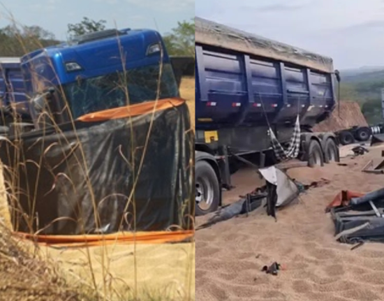 Colisão entre carretas interdita parcialmente Rodoanel de Regeneração