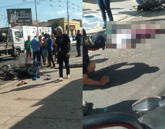 Motociclista morre após colisão com caminhão no Centro de Teresina