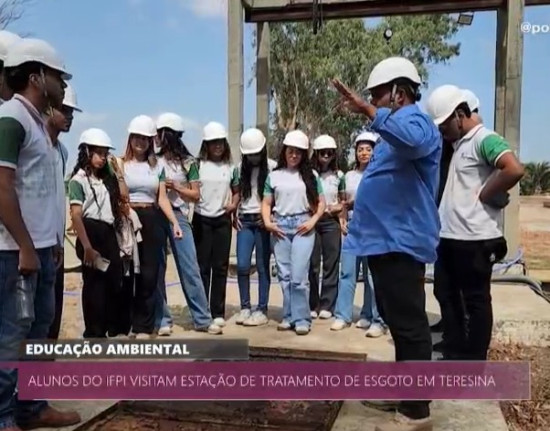 Alunos do IFPI vivenciam na prática o tratamento de esgoto em Teresina