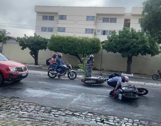 Óleo na pista provoca quedas de motociclistas na zona Norte de Teresina