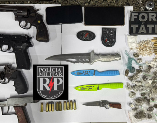 Bar é alvo de operação e polícia apreende drogas e armas em Timon-MA