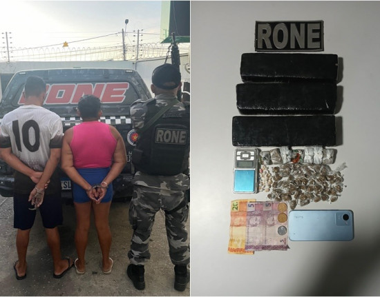 Casal é preso com grande quantidade de drogas na zona Leste de Teresina