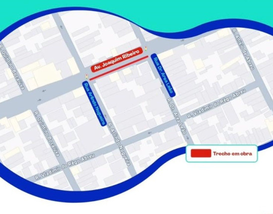Av. Joaquim Ribeiro está interditada até às 17h desta sexta-feira (04)