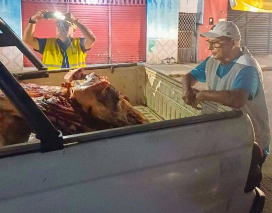 Vigilância Sanitária realiza apreensão de carne bovina clandestina em Teresina