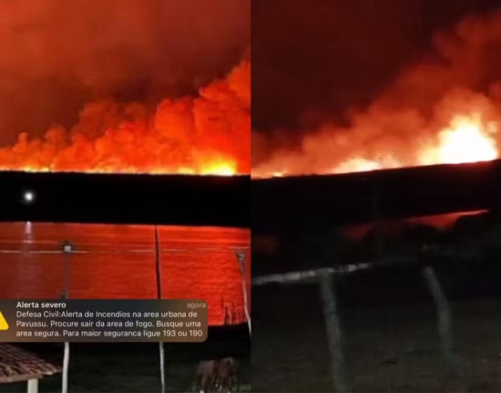 Incêndio atinge Pavassu e força evacuação de moradores