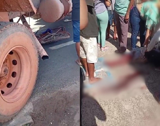 Idoso fica ferido após colisão com caçamba em Altos