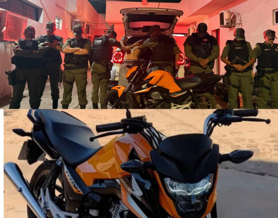 PM recupera duas motos roubadas e prende suspeitos durante blitz
