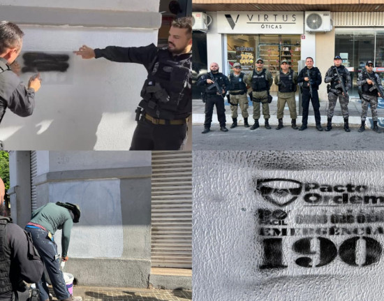 SSP-PI realiza operação para apagar pichações de facções