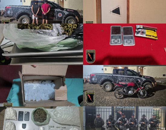 PM apreende maconha e prende dois suspeitos em Paulistana