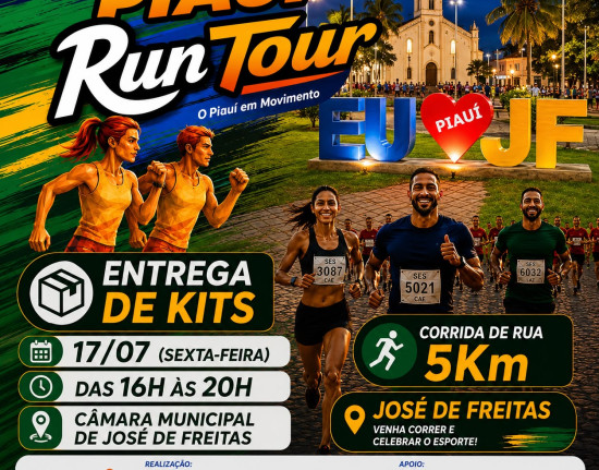 José de Freitas recebe a terceira etapa da Corrida de Rua Piauí Run Tour, neste sábado (18)