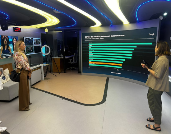 Diretora de Marketing do Credishop visita Sala Google na Band, em São Paulo