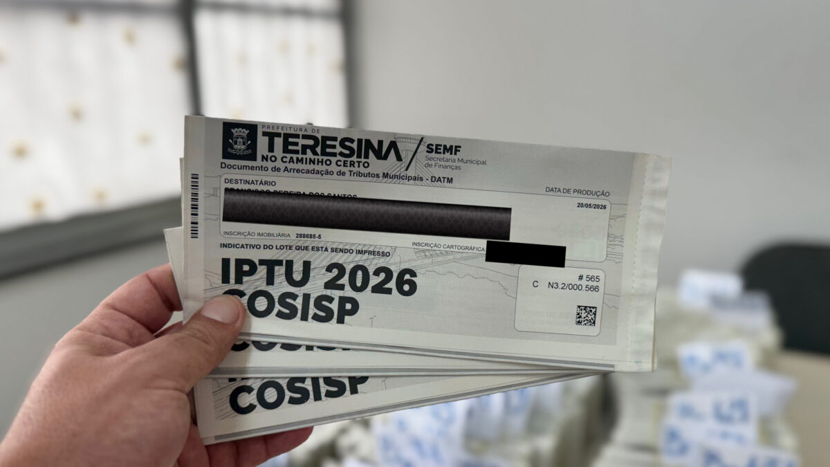 Teresina tem até 30 de junho para o pagamento do IPTU e REFIS 2026