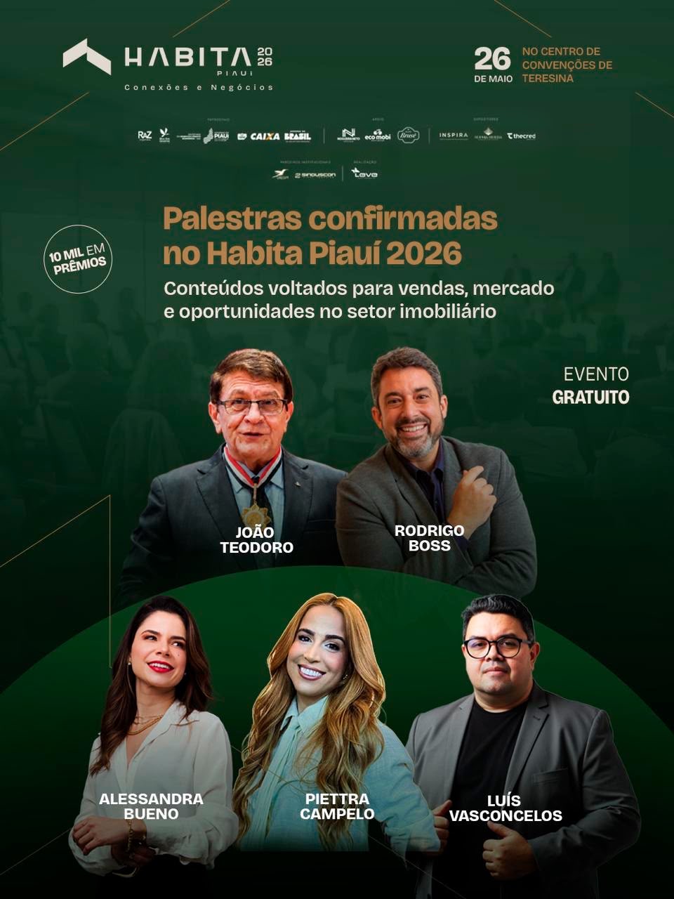 HABITA PIAUÍ 2026 acontece nesta terça-feira (26) no Centro de Convenções de Teresina