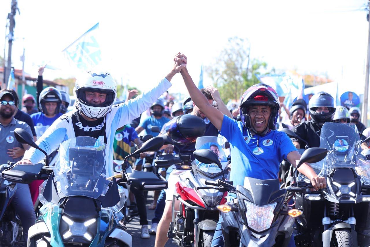 Motociata reúne apoiadores de Joel Rodrigues e Jeová Alencar em Teresina