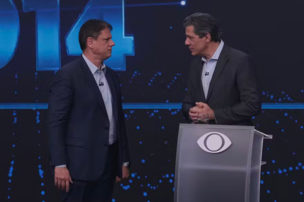 Segurança, Cracolândia e privatizações marcam debate entre Tarcísio e Haddad