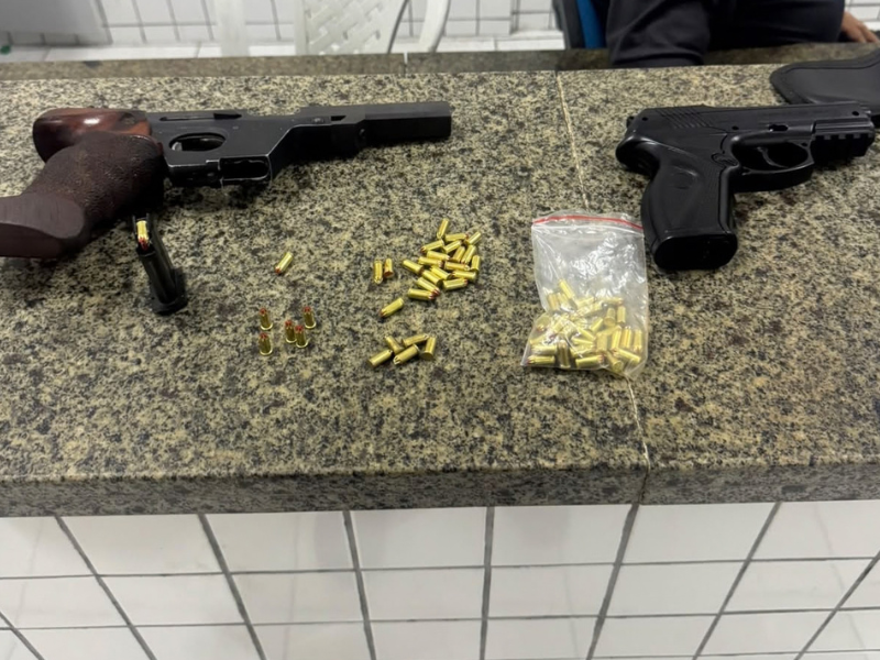 Suspeito de ameaçar mulher é preso com arma e 65 munições em Parnaíba
