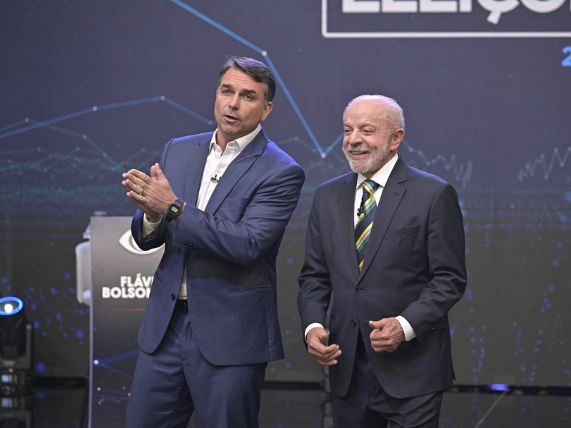 BTG/Nexus: Flávio tem 46,5% e empata tecnicamente com Lula, que soma 45,9%