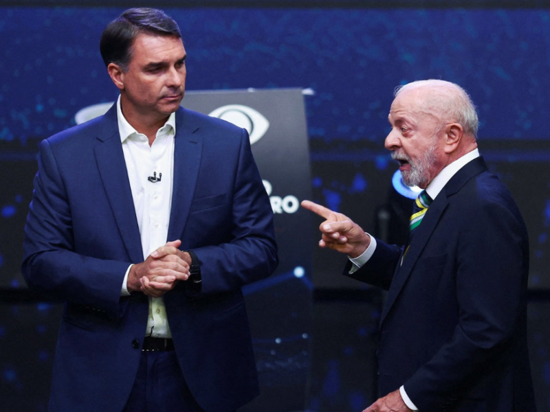Três de quatro pesquisas apontam empate técnico entre Flávio e Lula; veja as comparações