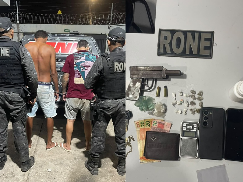 Dois homens são presos com arma e drogas na zona Norte de Teresina