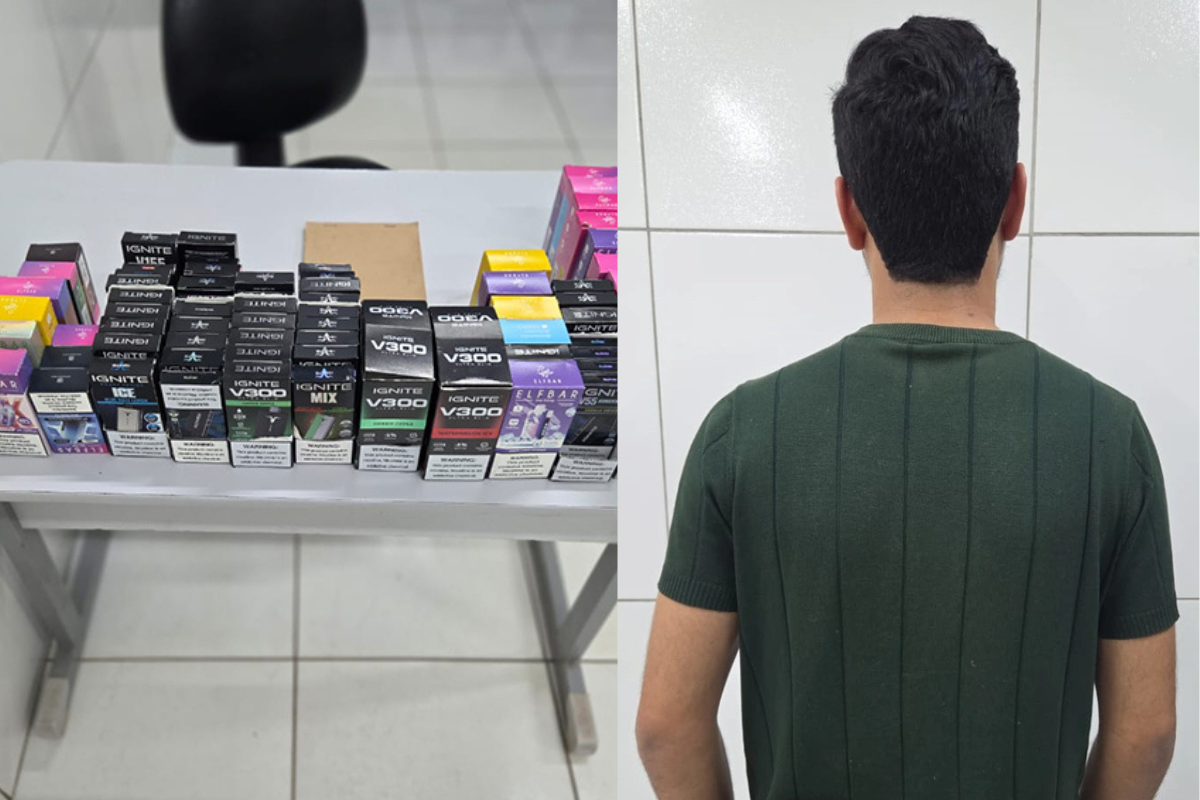 Jovem é preso com 128 cigarros eletrônicos que seriam vendidos em Timon