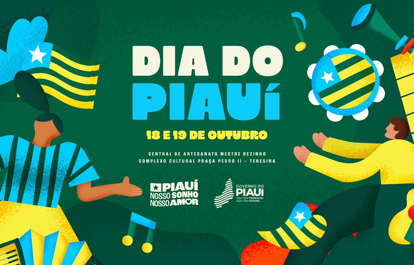 Dia do Piauí terá programação cultural gratuita no centro de Teresina