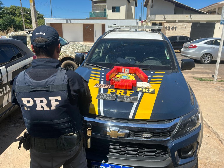PRF apreende maconha escondida em carro durante abordagem na BR-407