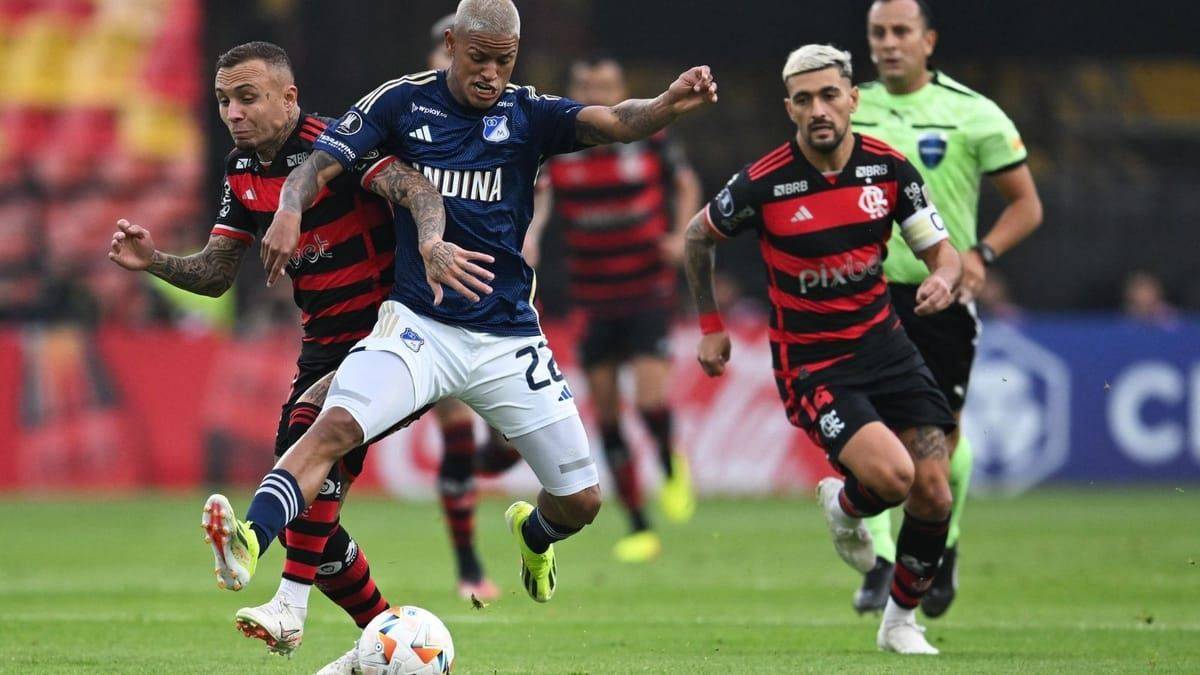 Na altitude, Flamengo tropeça e fica no empate com Millonarios pela Libertadores