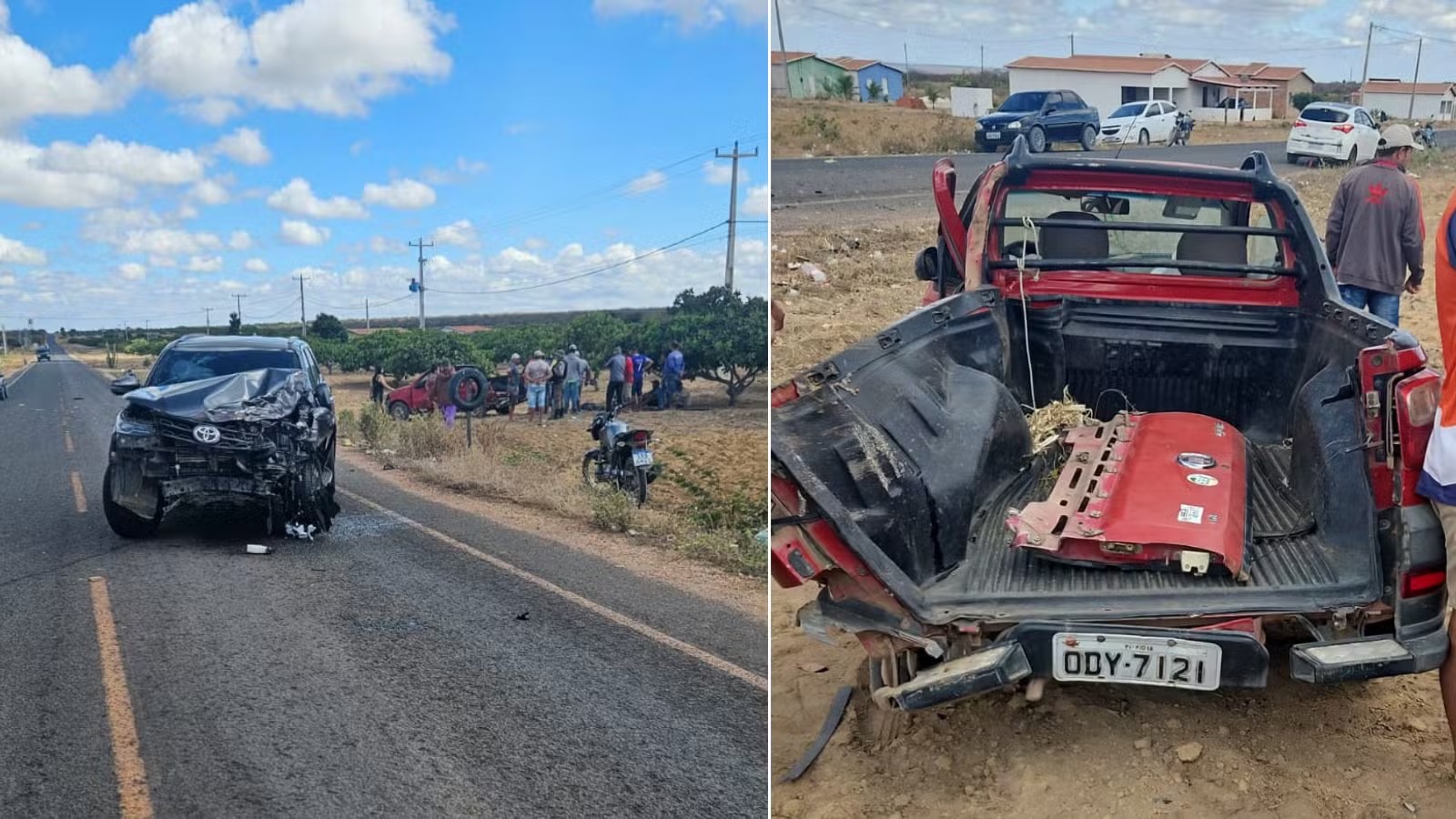 Idoso morre em colisão entre caminhonete e carro na PI-378, em Pio IX
