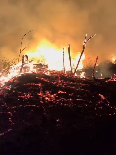 Fogo atinge lixão e comunidade rural em Canto do Buriti, no Sul do Piauí