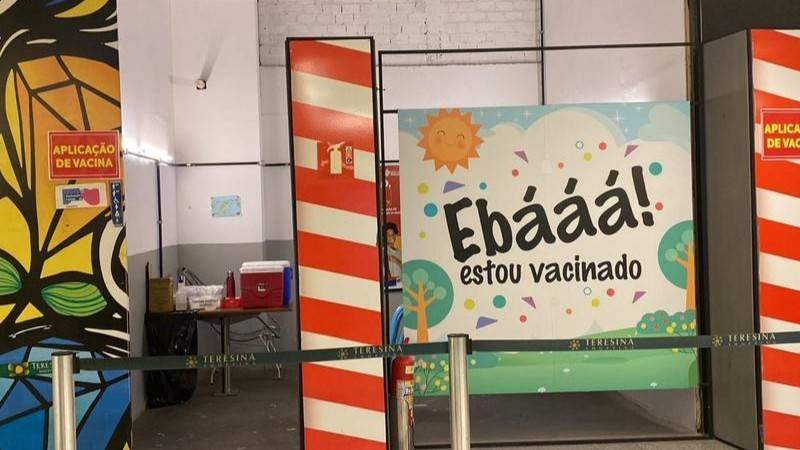 Posto de vacinação fecha no feriado e reabre na sexta, no Teresina Shopping
