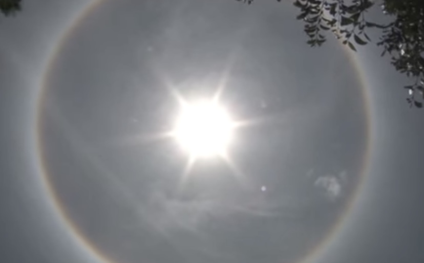 Arco-íris em torno do sol chama atenção em Picos