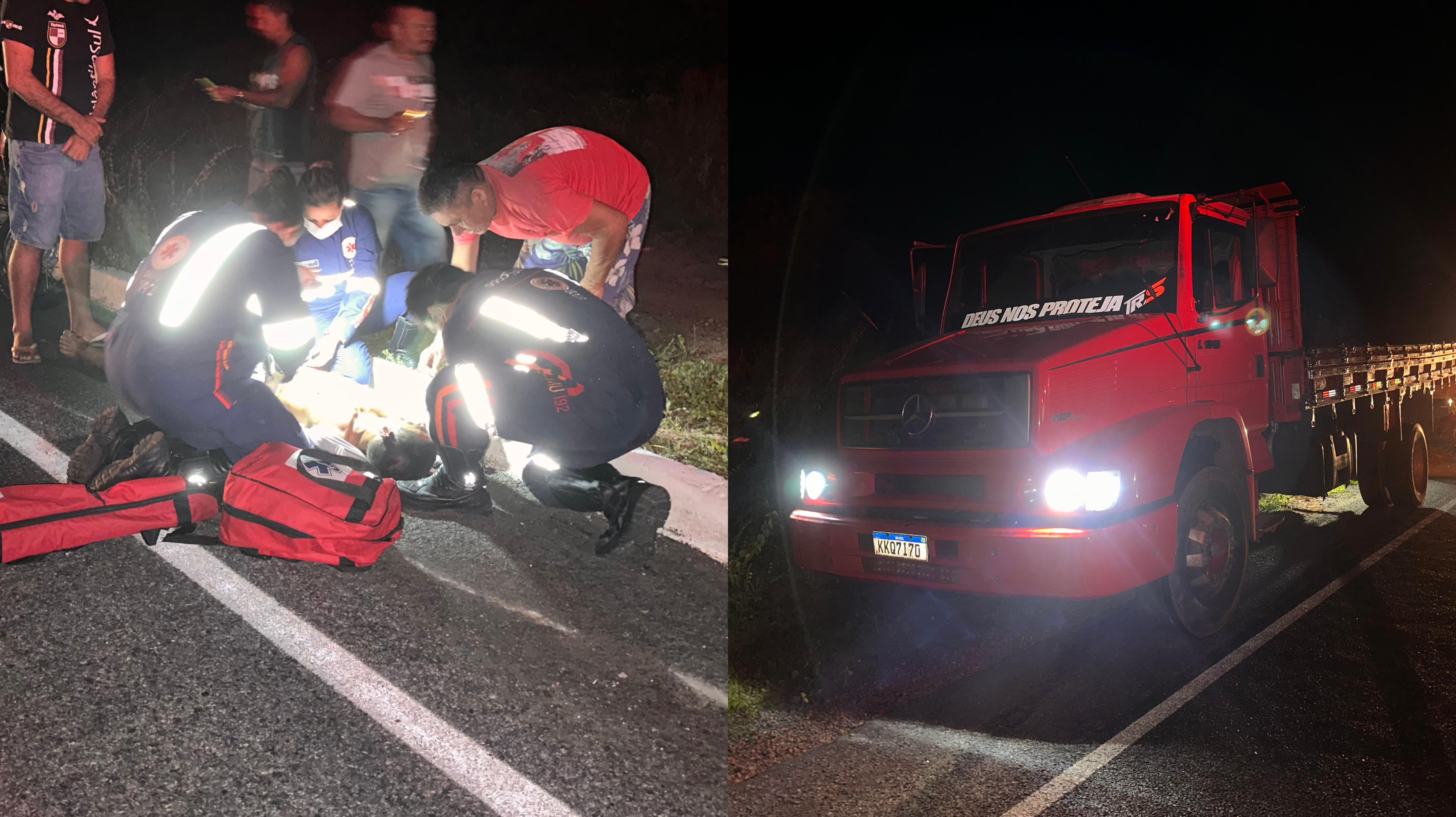 Motociclista morre após ser atingido por caminhão na zona rural de Cocal