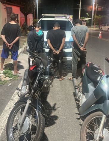 PM flagra motos com sinais de adulteração e prende quatro homens em Pedro II