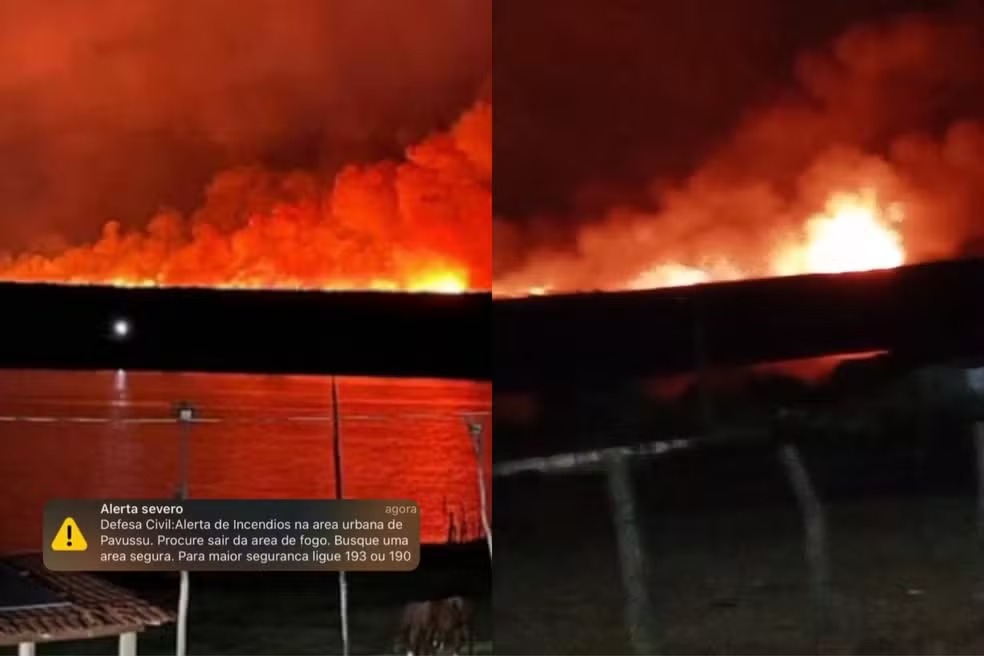 Incêndio atinge Pavassu e força evacuação de moradores