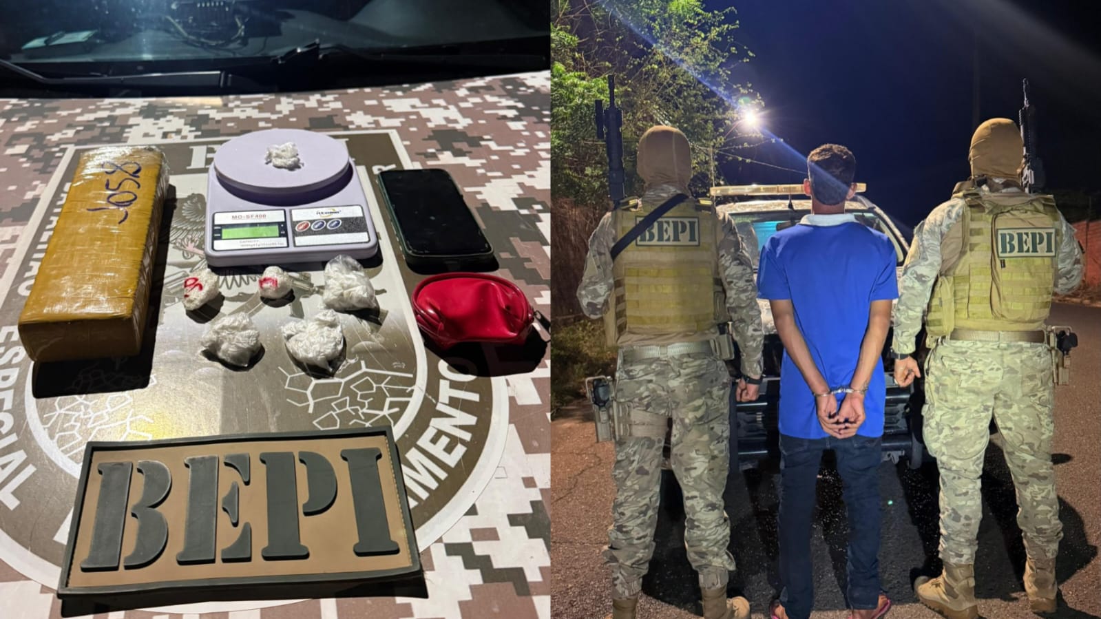 Jovem é detido pelo BEPI com drogas e materiais de tráfico em Teresina