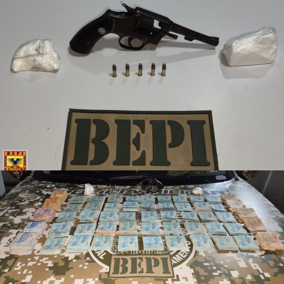 BEPI apreende arma, drogas e R$ 50 mil em operação na zona Leste