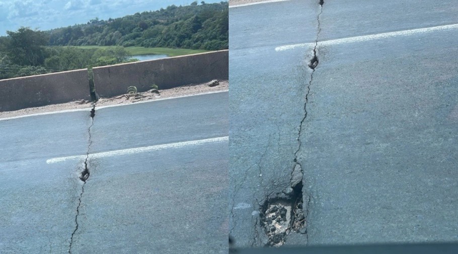 Imagens de rachaduras levam Crea-PI a vistoriar ponte em Teresina