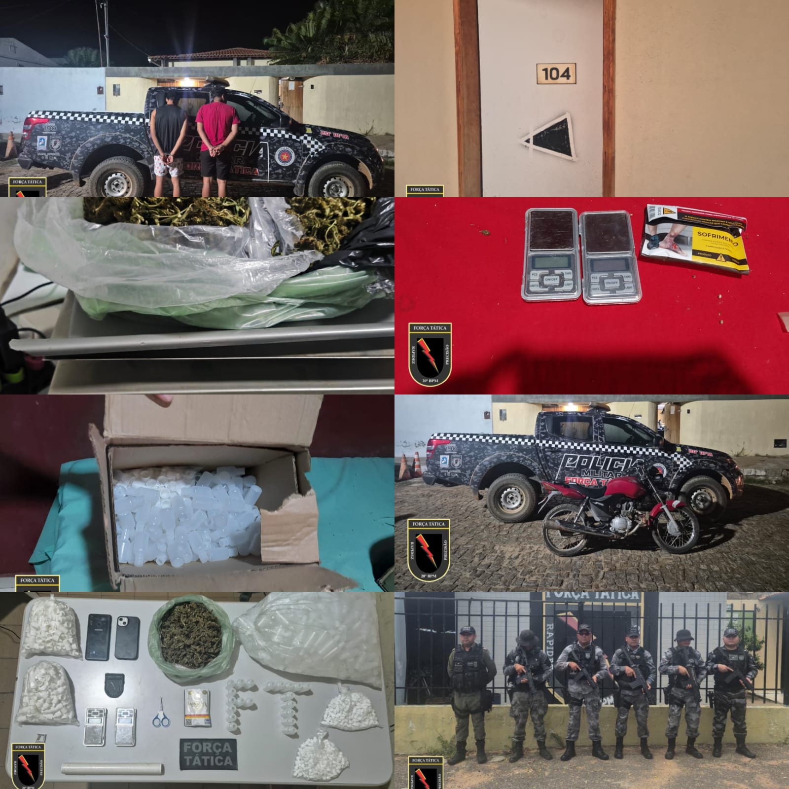 PM apreende maconha e prende dois suspeitos em Paulistana