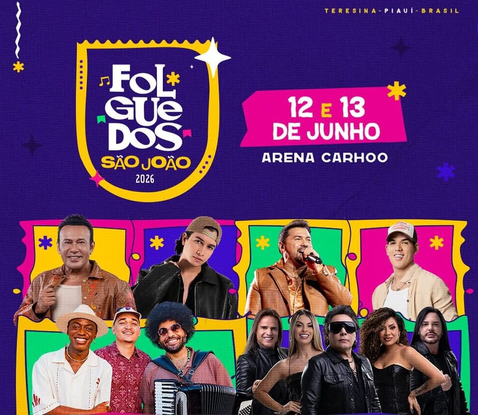 Folguedos 2026: Além das atrações nacionais, o público ainda poderá assistir o Jogo do Brasil
